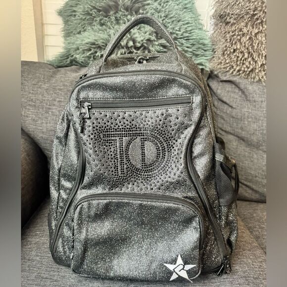 Rebel Athletic Dream Bag – Large, Black with Black Zipper and Black Crystals - Picture 1 of 15
